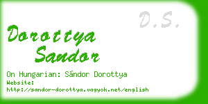 dorottya sandor business card